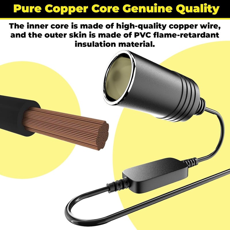 BFXM USB to Cigarette Lighter Adapter, 10W USB Male to 12V Cigarette Lighter Socket Cable, for Dash Cam, Radar Detector, Car Fan, Electronic GPS, Led Light - Image 4
